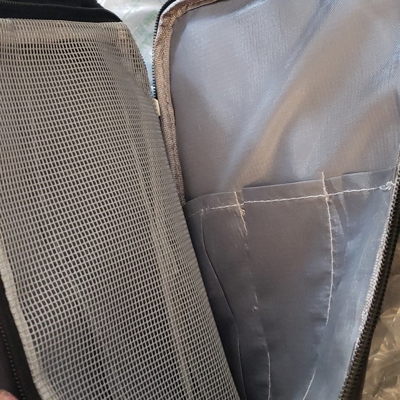 FITDON Large Waterproof Toiletry Bag for Men Black with White Stripe - Picture 7 of 10